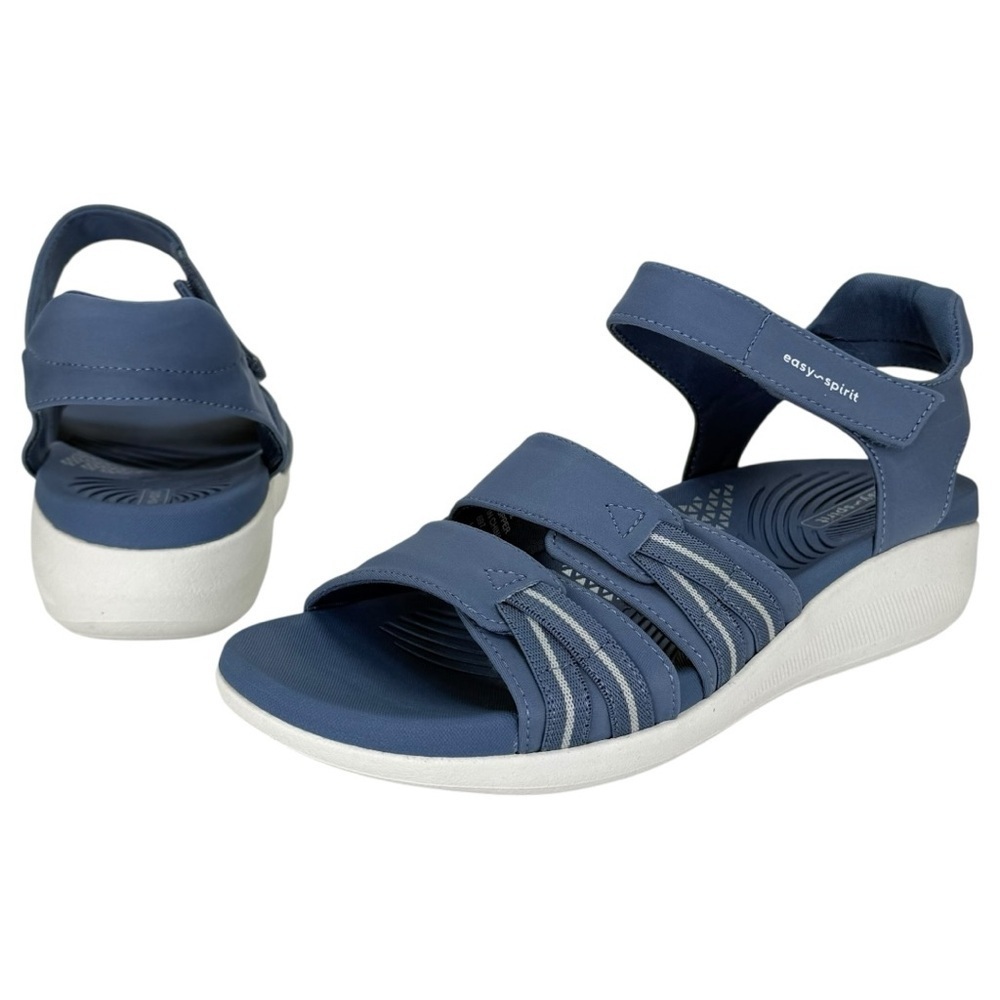 Easy Spirit Weber2 Blue Strappy Cushioned Womens Sandals Size 7M - Picture 8 of 9